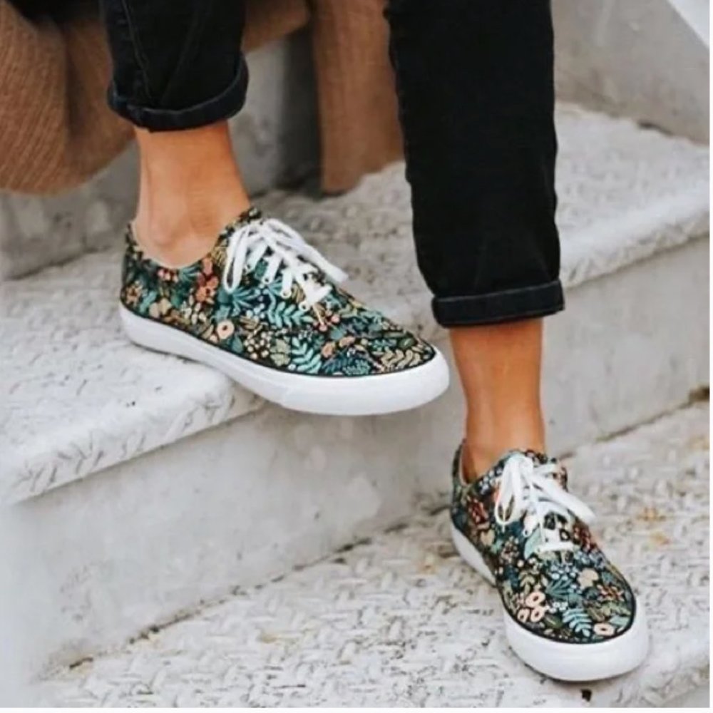 Floral lace up Rifle Paper Keds